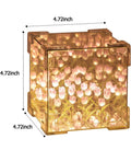 pink tulip mirror lamp