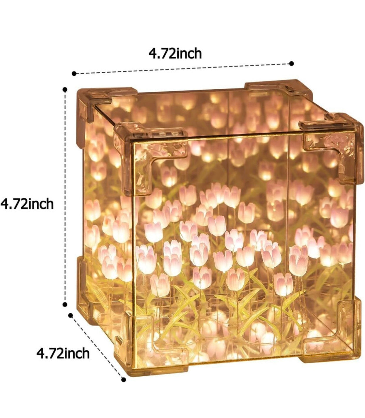 pink tulip mirror lamp